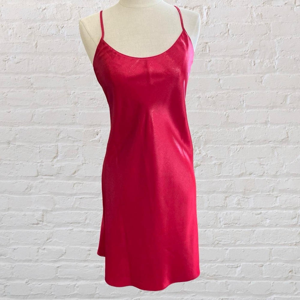 Gilligan & O'Malley Red Slip Dress with Spaghetti Straps